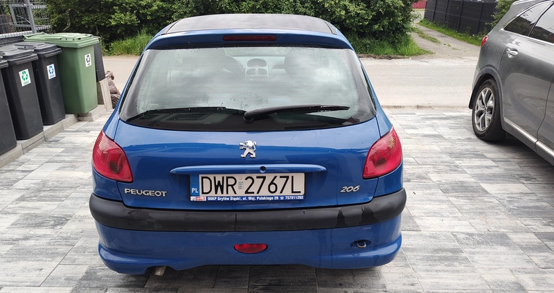 Peugeot 206 cena 6000 przebieg: 118000, rok produkcji 2006 z Łańcut małe 106
